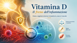 Vitamina D che aiuta a regolare infiammazione, sistema immunitario, osso e muscolo