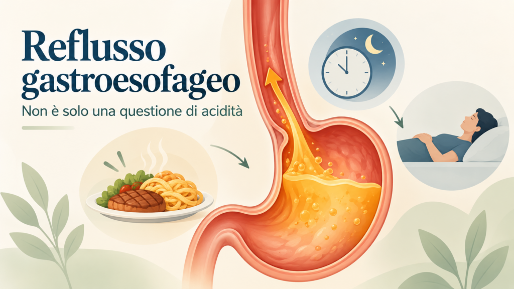 Reflusso gastroesofageo con risalita del contenuto dello stomaco nell’esofago